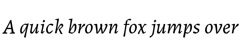 Preview of Labrada Italic font