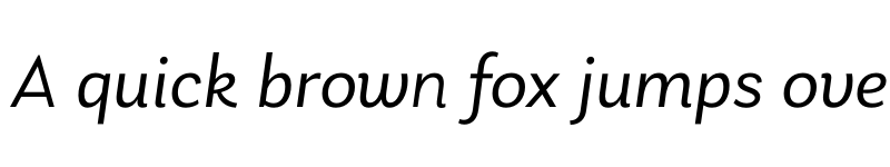 Preview of Laca Book Italic font