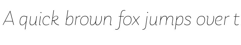 Preview of Laca ExtraLight Italic font