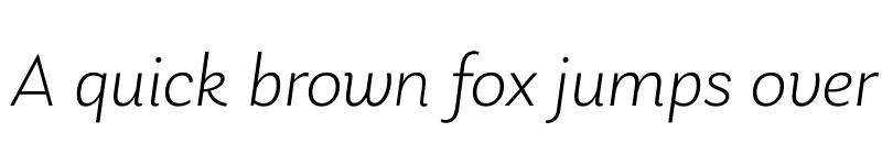 Preview of Laca Light Italic font