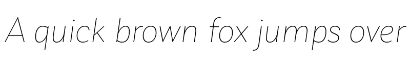 Preview of Laca Text ExtraLight Italic font