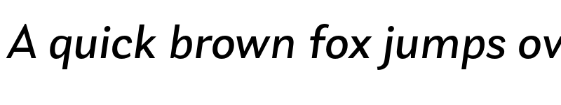 Preview of Laca Text Italic font