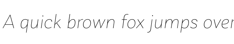 Preview of Laca Text VF ExtraLight Italic font