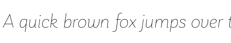 Preview of Laca VF ExtraLight Italic font