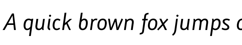 Preview of Lacuna Italic Regular font