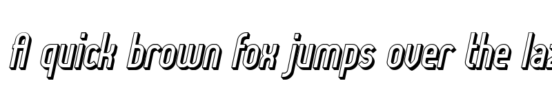 Preview of Lady Ice - 3D Italic font