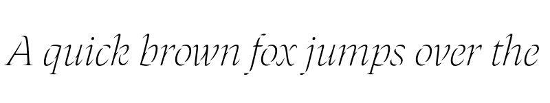Preview of Laima Hairline Italic font