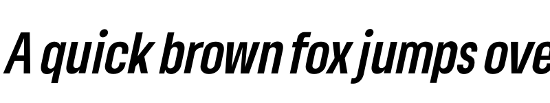 Preview of Lama Sans Bold Condensed Italic font