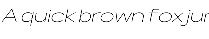 Preview of Lama Sans ExtraLight Expanded Italic font