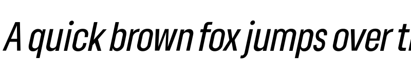 Preview of Lama Sans Medium Condensed Italic font