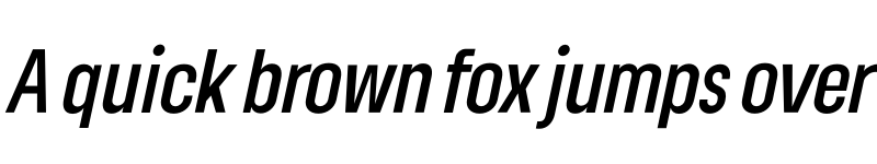 Preview of Lama Sans SemiBold Condensed Italic font