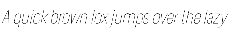 Preview of Lama Sans Thin Condensed Italic font