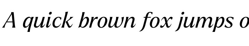Preview of Larken Italic font