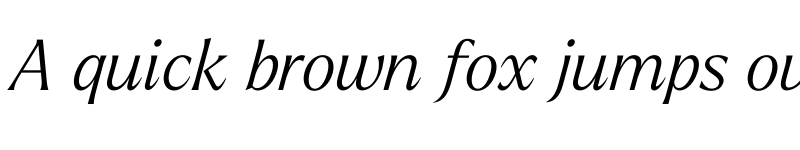 Preview of Larken Light Italic font