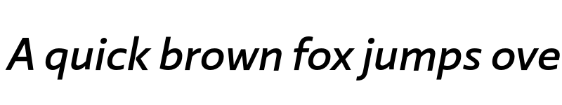 Preview of Laski Sans SemiBold Italic font