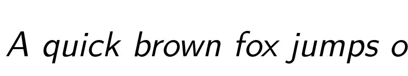 Preview of Latin Modern Sans 10 Oblique font