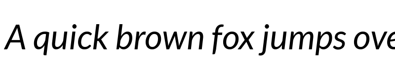 Preview of Lato Italic font