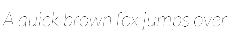 Preview of Lato TR Hairline Italic font