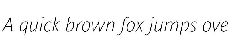 Preview of Le Monde Sans Std ExLight Italic font