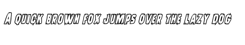 Preview of Leatherface Bold Outline Italic Bold Italic font