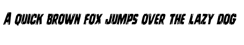 Preview of Leatherface Condensed Italic Condensed Italic font