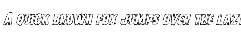 Preview of Leatherface Outline Italic Italic font