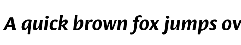 Preview of Leksa Sans Bold Italic font