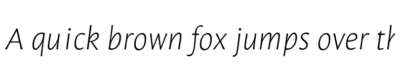 Preview of Leksa Sans Extra Light Italic font