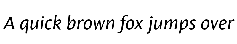 Preview of Leksa Sans Italic font