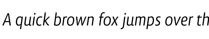 Preview of Lemon Sans Next Cond SLight Italic font