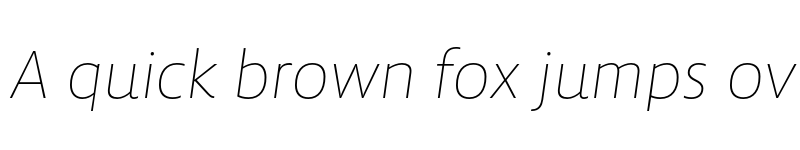 Preview of Lemon Sans Next Thin Italic font
