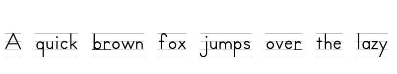 Preview of LetsTraceRuled Medium font