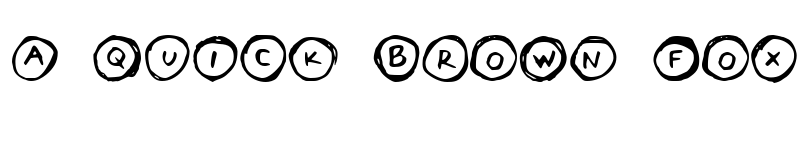 Preview of Letters in Circles Regular font