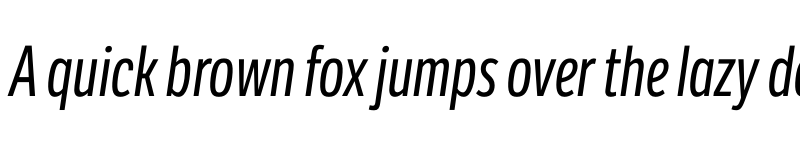 Preview of LFT Etica Compressed Italic font