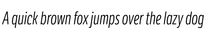 Preview of LFT Etica Compressed Light Italic font