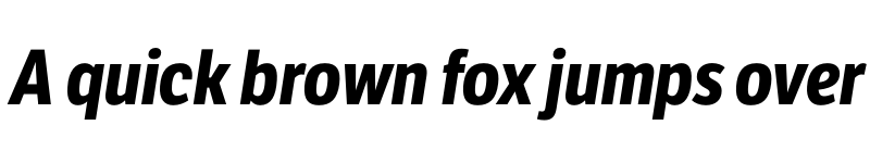 Preview of LFT Etica Condensed Bold Italic font