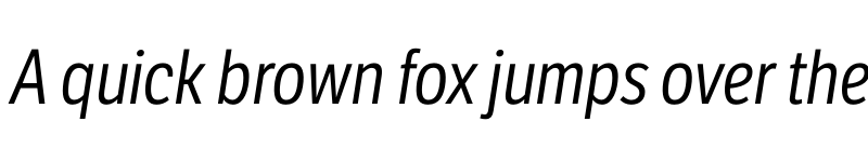 Preview of LFT Etica Condensed Book Italic font