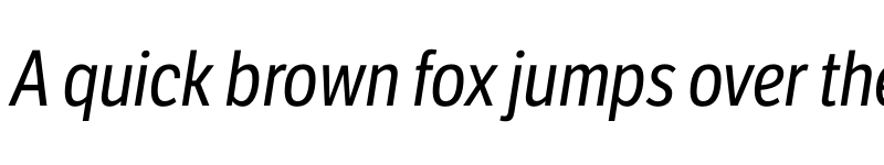 Preview of LFT Etica Condensed Italic font