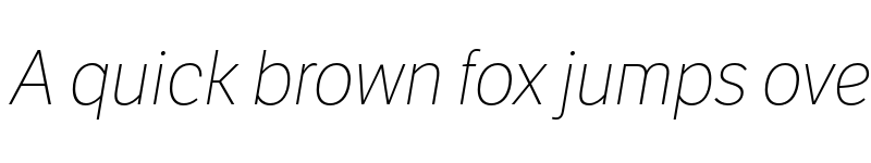 Preview of LFT Etica Display Thin Italic font