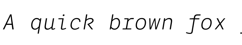 Preview of LFT Etica Mono Light Italic font