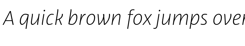 Preview of Libertad Thin Italic font