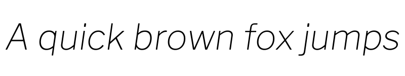 Preview of Libre Franklin Thin Italic font