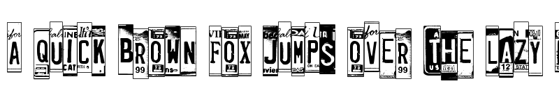 Preview of LicensePlates Regular font