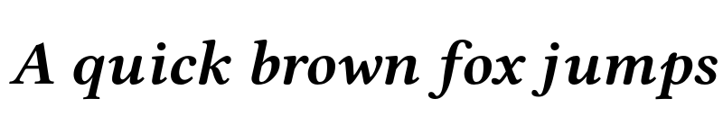 Preview of Linux Libertine O Bold Italic font