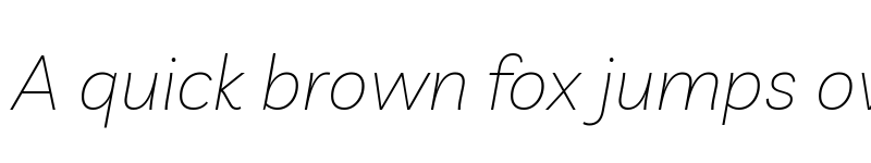 Preview of Livvic Thin Italic font