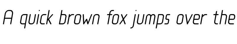 Preview of Loja Light Italic font