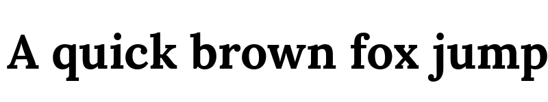 Preview of Lora Bold font