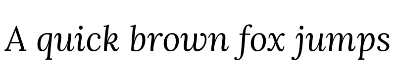 Preview of Lora Italic font