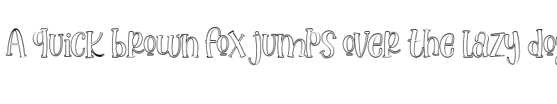 Preview of Lovely Unicorn Outline Outline font