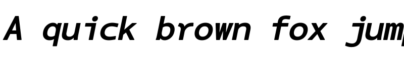 Preview of LT Asus Mono Bold Italic font